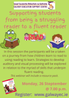 Supporting students from being a struggling reader to a fluent reader