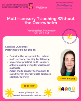 Multisensory Teaching Without the Overwhelm