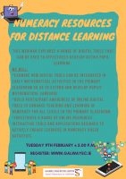 Numeracy Resources for Distance Learning