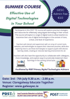 Summer Course 2023_PDST: TiE Effective Use of Digital Technologies in Your School
