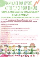 Summer Course:  Language for Living at the Tip of Your Tongue