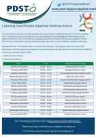 PDST:Leaving Certificate Applied Mathematics