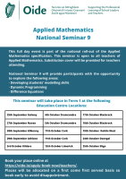 Face to Face:  Oide Applied Maths National Seminar 9