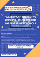 Clevertouch Interactive Displays- Online Training for Post Primary Schools