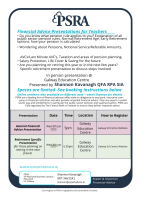 PSRA - Retirement Seminar