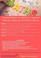FINANCIAL MATHS FOR TEACHERS OF LC MATHS (HL) 