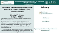 NEPS:  Introducing Trauma informed practice – the stress factor getting the balance right  for School Leaders Webinar