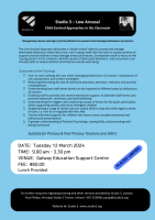 Face to Face: Studio 3 Training:  Low Arousal - Child-Centred Approaches in the Classroom