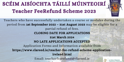 Teacher Fee Refund Scheme - Now Open